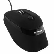 Mouse optico USB 4D Preto 1600DPI (OPM-7015/BK) - Mymax