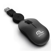 Mouse Retrátil USB Super Mini Cinza MO183 - Multilaser