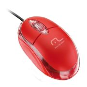 Mouse USB Classic Optico Vermelho MO003 - Multilaser