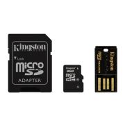 Cartão de Memória MicroSDHC 8GB Class 10 + Adaptador e Pen Drive - MBLY10G2/8GB - Kingston