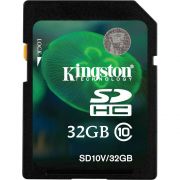 Cartão de Memória 32GB SDHC HD Video Class 10 SD10V/32GB - Kingston