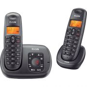 Telefone sem Fio com Ramal Preto TSF 702SE com Secretária Eletrônica e Identificador de Chamada - Elgin
