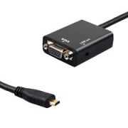 Cabo Adaptador micro HDMI para VGA com Áudio CB111 Preto
