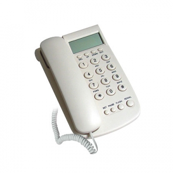 Telefone com Identificador de Chamadas Company ID Branco c/ Chave de Bloqueio e Funcoes Flash/Mute - Multitoc