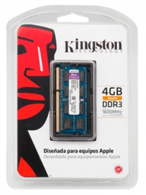 Memoria para Notebook 4GB 1600Mhz DDR3 SODIMM Apple KTA-MB1600/4GLR - Kingston