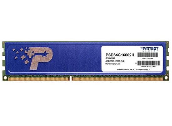 Memoria 4GB 1600Mhz DDR 3 PC12800 PSD34G1600 (2H/81H) - Patriot