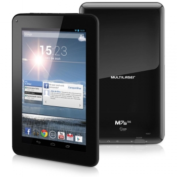 Tablet M7 S Dual Core com Tela 7, 8GB, Camera Frontal 1.3MP, Wi-Fi, Suporte a Modem 3G e Android 4.2 NB116 - Multilaser