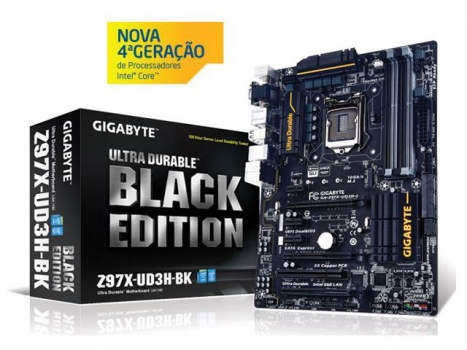 Placa Mãe LGA 1150 Black Edition GA Z97X-UD3H-BK (S/V/R) - Gigabyte
