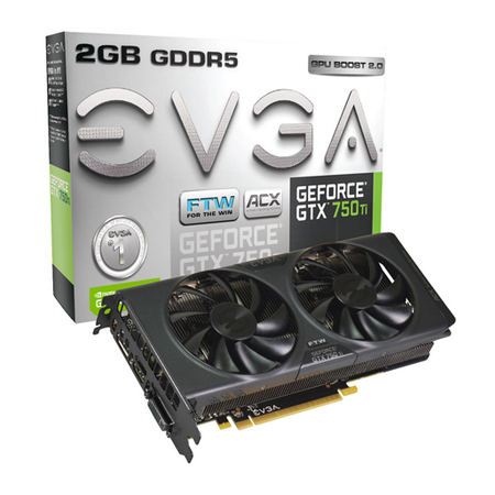 Placa de Video GeForce GTX750TI 2GB DDR5 128Bits FTW 02G-P4-3757-KR - EVGA