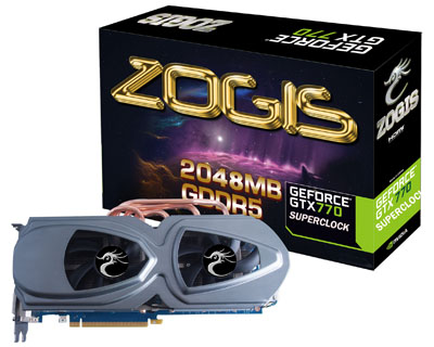 Placa de Video GeForce GTX770 2GB DDR5 256Bits Superclock ZOGTX770-2GD5SC - Zogis