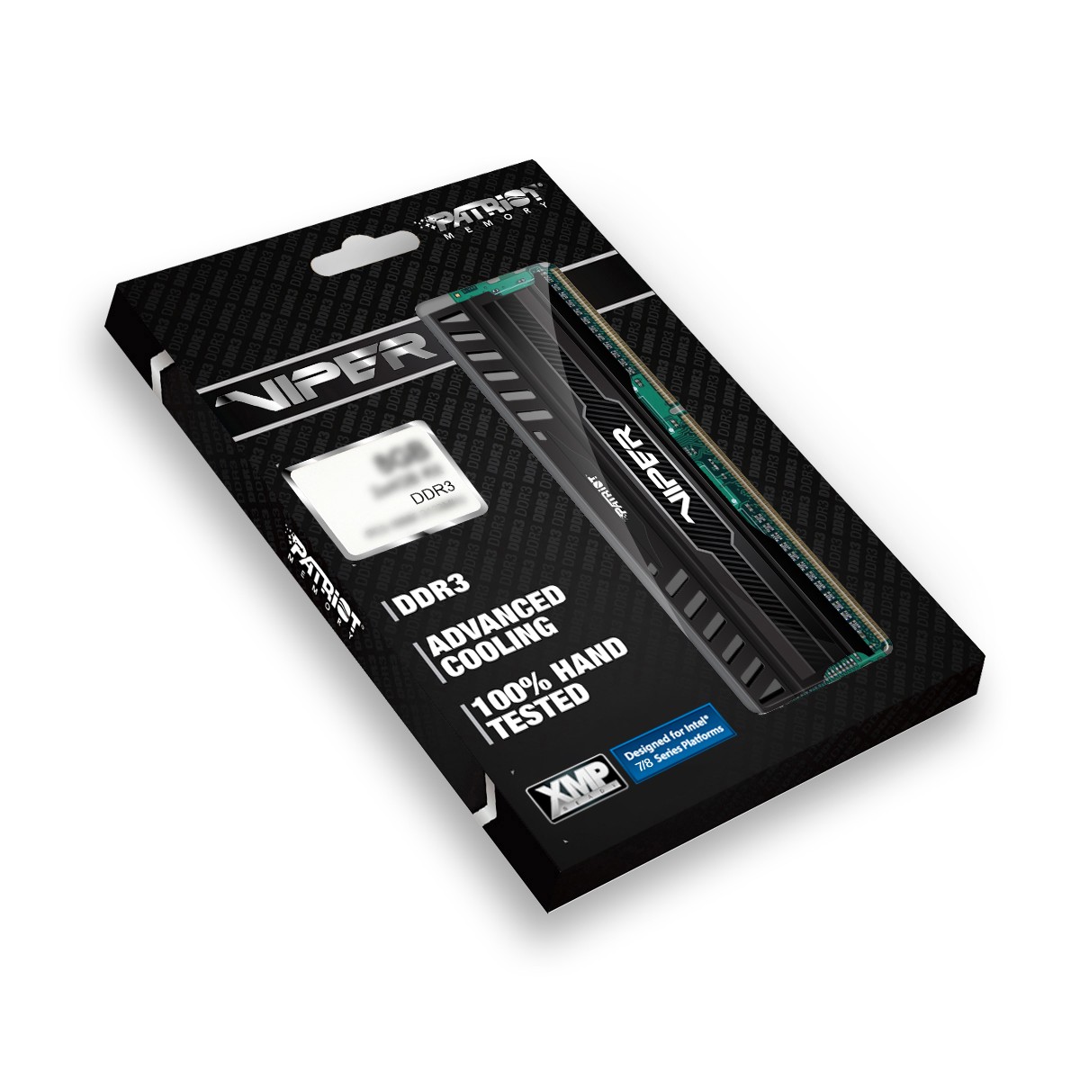 Memoria Viper 3 Black Mamba 16GB (4 x 4GB) DDR3 1600MHz Quad Channel Memory Kit PV316G160C9QK - Patriot