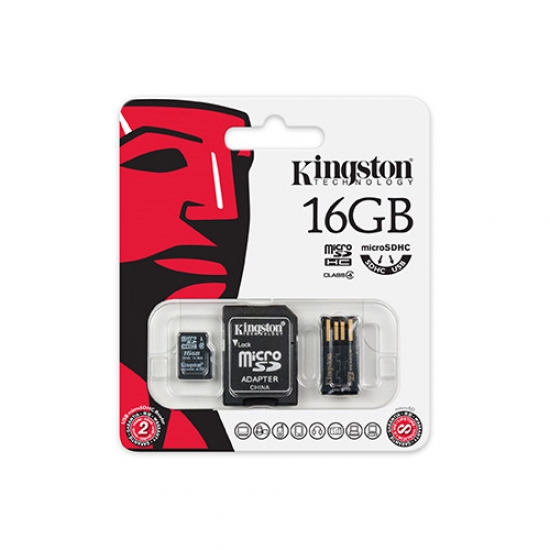 Cartao de Memoria 16GB Micro SDHC Classe 4 com Adpatador SD / USB MBLY4G2/16GB - Kingston