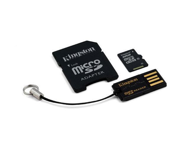 Cartao de Memoria 32GB Micro SDHC Classe 4 com Adpatador SD / USB MBLY4G2/32GB - Kingston