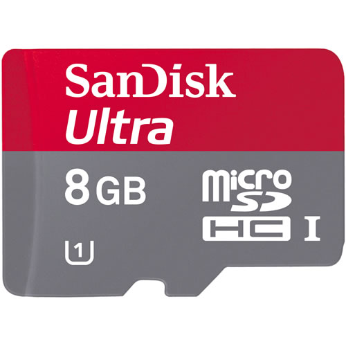 Cartao de Memoria 8GB Micro SDHC Classe 10 ULTRA SDSDQU-008G-U46A - Sandisk
