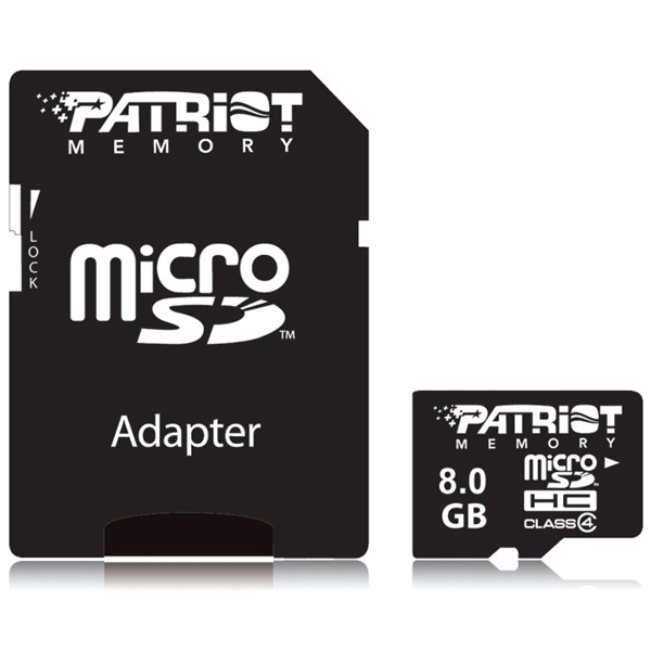 Cartao de Memoria 8GB Micro SDHC Classe 4 Signature Line PSF8GMCSDHC43P - Patriot