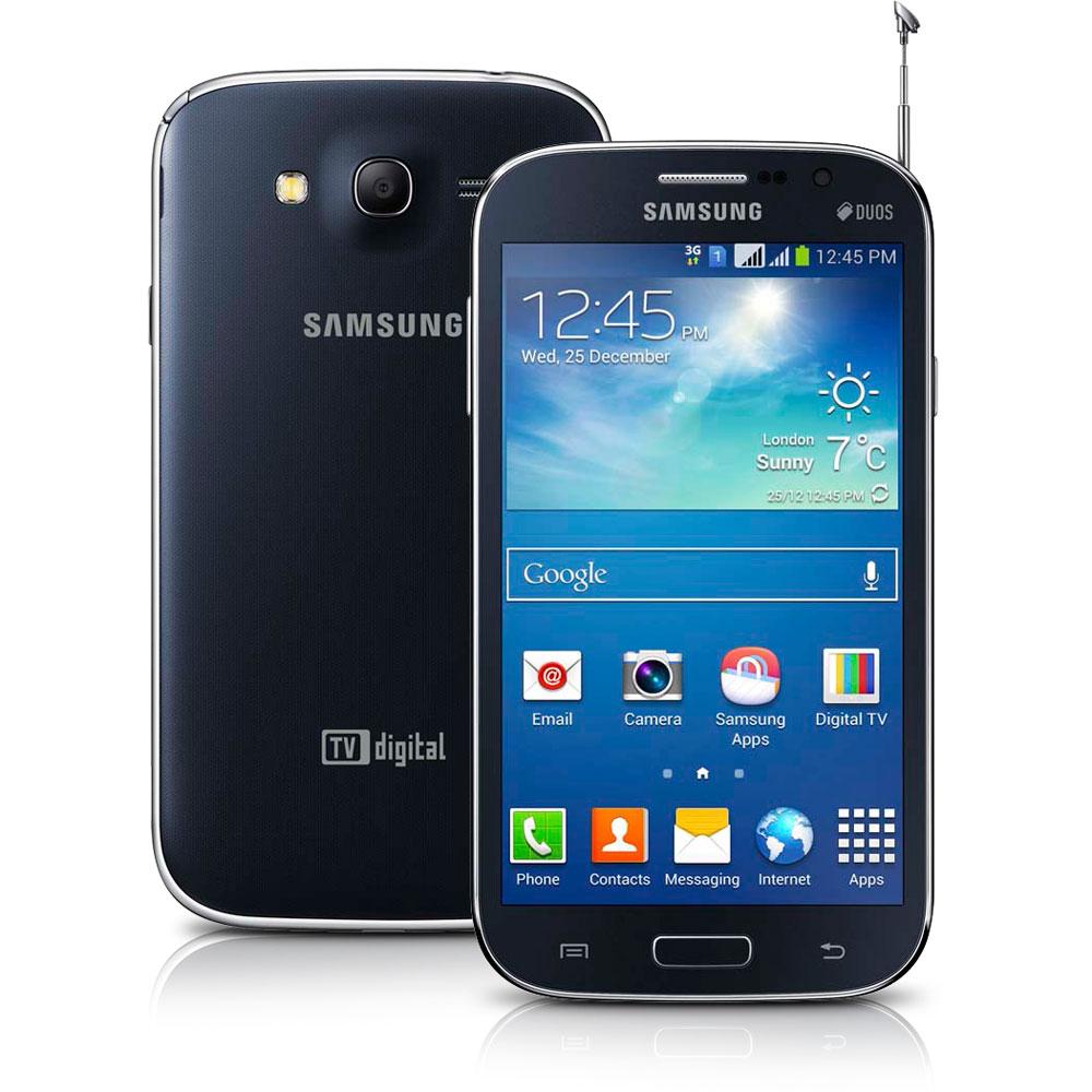 Smartphone Galaxy Gran Duos 2 TV G7102 - Android 4.3, 3G, Tela de 5,3, Câm 8MP, Quad Core 1.2 GHz, Dual Chip Preto