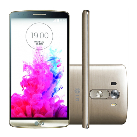 Smartphone G3, 4G, Android 4.4, 16GB, Tela de 5.5, Câmera 13MP, Dourado - D855P + Carregador sem Fio Incluso - LG