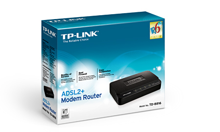 Modem Roteador ADSL2+ TD-8816 Preto - Tplink