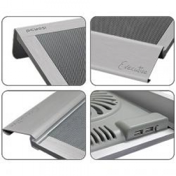 Cooler Para Notebook Até 17 Polegadas Executive em Alumínio Prata 200mm (18540) - Pcyes
