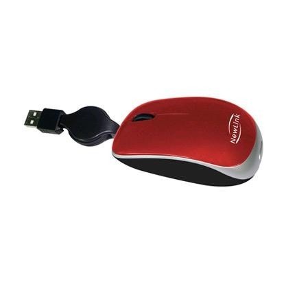 Mini Mouse Retratil Shiny Vermelho MO210C - New Link