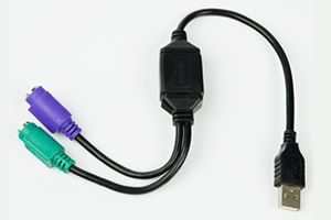 Cabo Conversor USB para 2 portas PS/2 20cm Preto PC-CONV0202 - Plus Cable