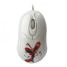Mouse com Mouse Pad Branco com Desenho Tipo Aquarela - [PJT-DMS595] - Kolke