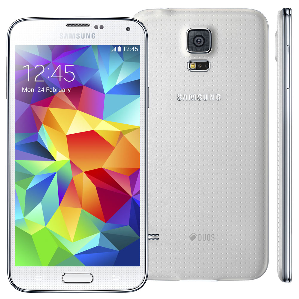 Smartphone Galaxy S5 com Android 4.4, Dual Chip,Quad Core 2.5 Ghz e Câmera de 16MP com Flash Branco LED G900MD - Samsung