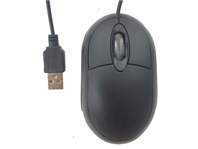 Mouse MOPR01-USB, Conexão USB, Óptico, 800dpi, Cor Preto - Pctop