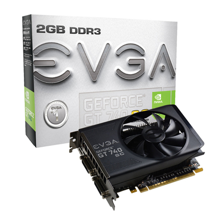 Placa de Vídeo Geforce GT740 2GB Super Clock 128Bit DDR3 02G-P4-2743-KR - EVGA