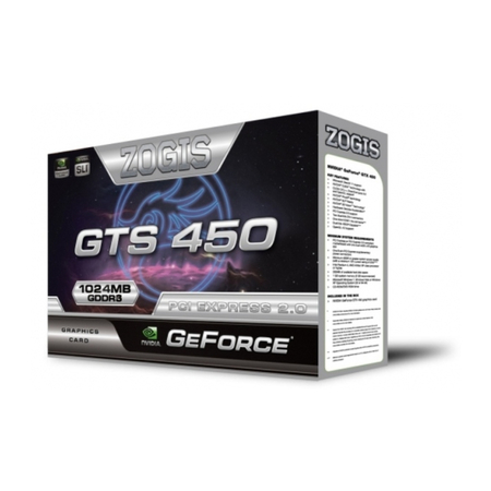 Placa de Vídeo GeForce GTS450 1GB DDR3 Pci-Exp ZOGTS450-1GD3H - Zogis