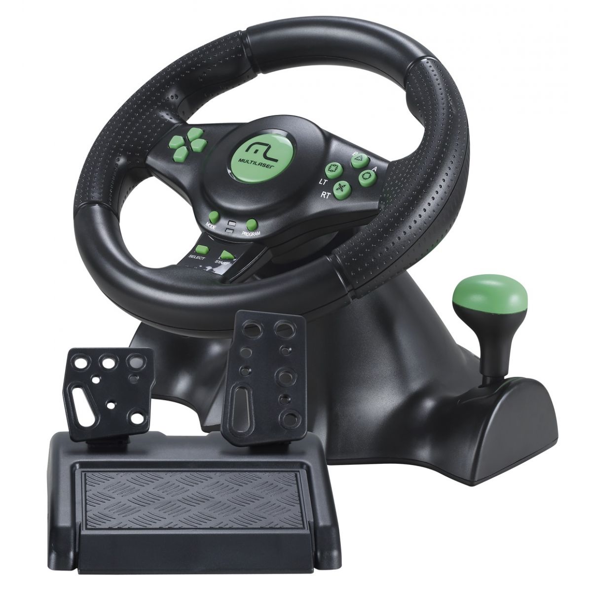 Volante Racer 4 em 1 Xbox360 / PS3 / PS2 / PC com Marcha Acoplada JS075 - Multilaser