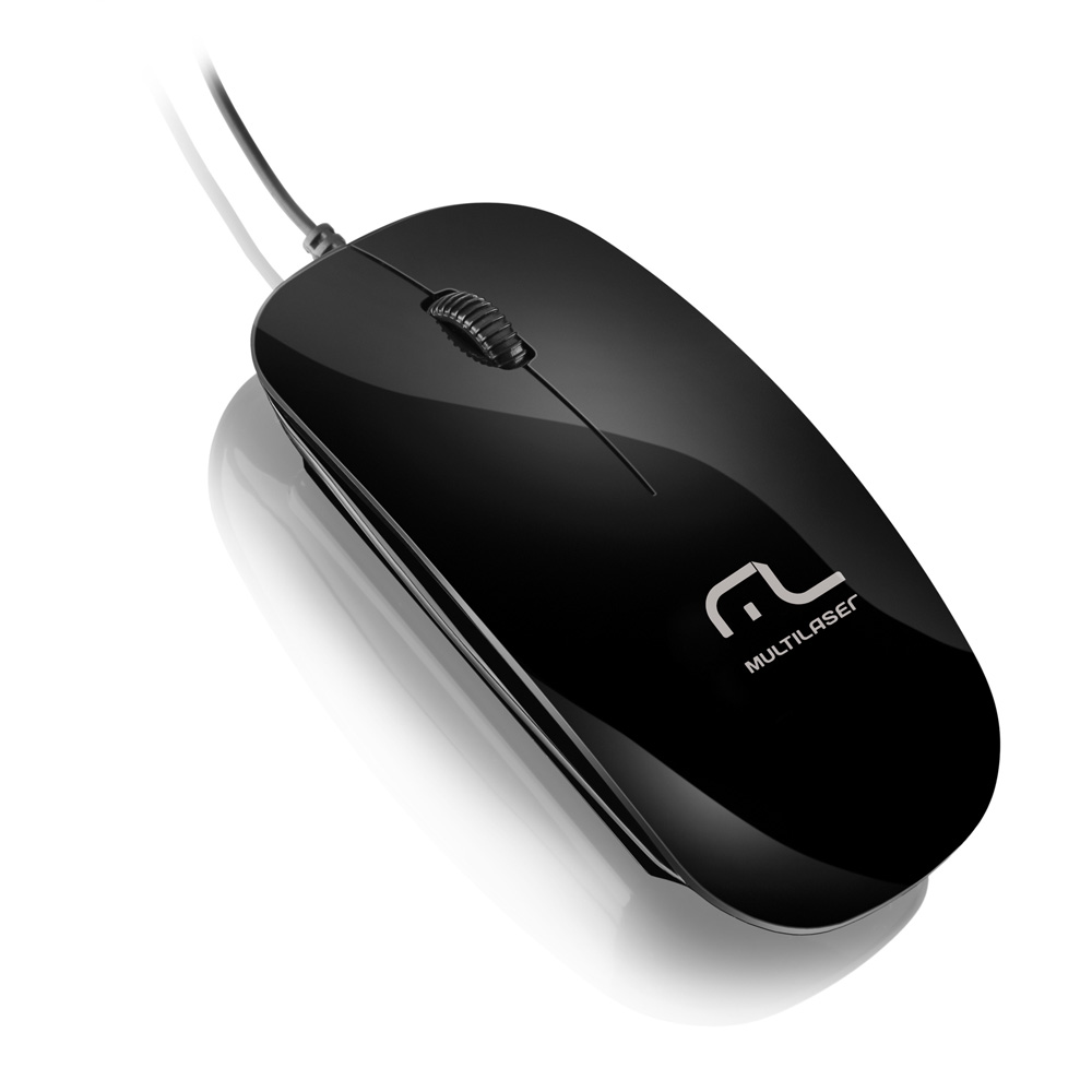 Mouse USB Colors Slim Black MO166 - Multilaser
