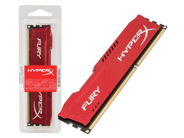 Memória 8GB 1600MHz DDR3 CL10 DIMM HyperX FURY Vermelha Series HX316C10FR/8 - Kingston