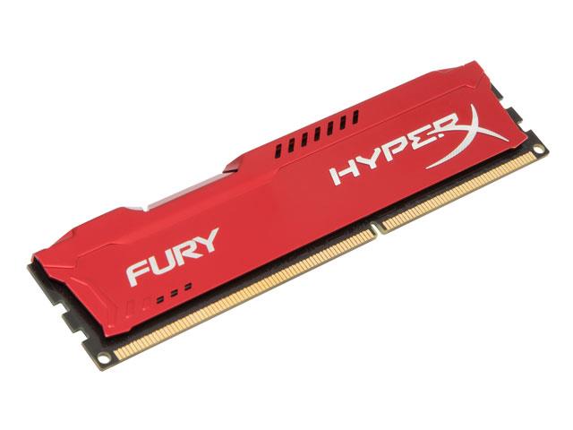 Memória 8GB 1600MHz DDR3 CL10 DIMM HyperX FURY Vermelha Series HX316C10FR/8 - Kingston