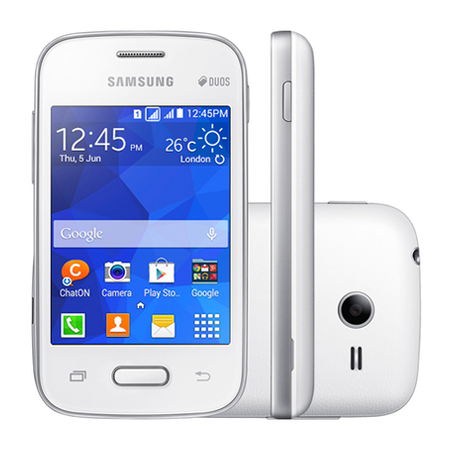 Smartphone Galaxy Pocket 2 Duos SM-G110B, Proc 1Ghz, Andr 4.4, Tela 3.3, 4GB, Câm 2MP, 3G, Dual Chip, Branco - Samsung