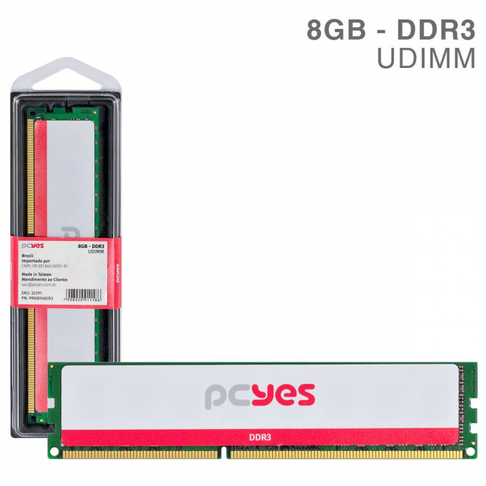 MEMÓRIA DESKTOP 8GB DDR3 1600MHZ PM081600D3 - PCYES