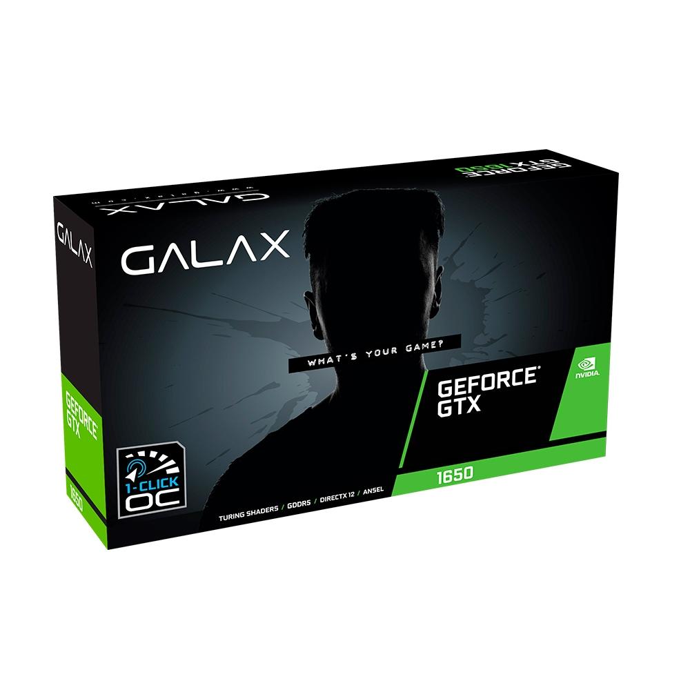 Placa de Vídeo Geforce GTX 1650 EX 1-Click 4GB GDDR6 65SQL8DS66E6 - Galax