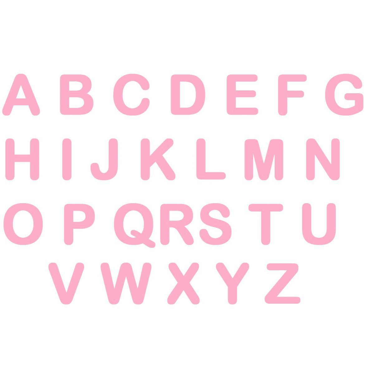 Letras em EVA Alfabeto Rosa Claro - 14cm