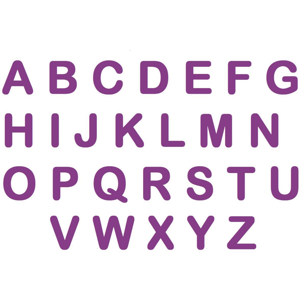 Letras em EVA Alfabeto Roxo - 14cm