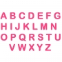 Letras em EVA Alfabeto Rosa Escuro - 14cm