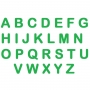 Letras em EVA Alfabeto Verde Bandeira - 14cm