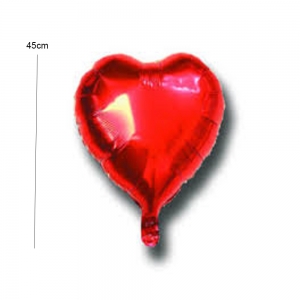 Balão Coração Metalizado Vermelho - 45cm