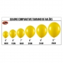 Balão de Látex Amarelo - 7 Polegadas - 50 Unidades