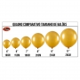 Balão de Látex Metalizado Dourado - 8 Polegadas - 50 Unidades