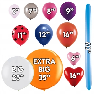 Balão de Látex Vermelho - 8 Polegadas - 50 Unidades