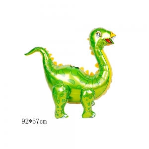 Balão Metalizado Dinossauro Verde  - 37 Polegadas