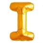 Balão Metalizado Letra I Dourado 70cm