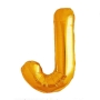 Balão Metalizado Letra J Dourado 70cm