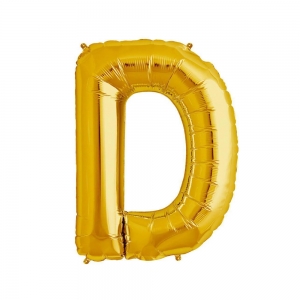 Balão Metalizado Dourado Letra D - 70 cm