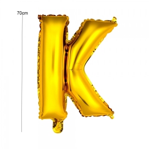Balão Metalizado Dourado Letra K - 70cm